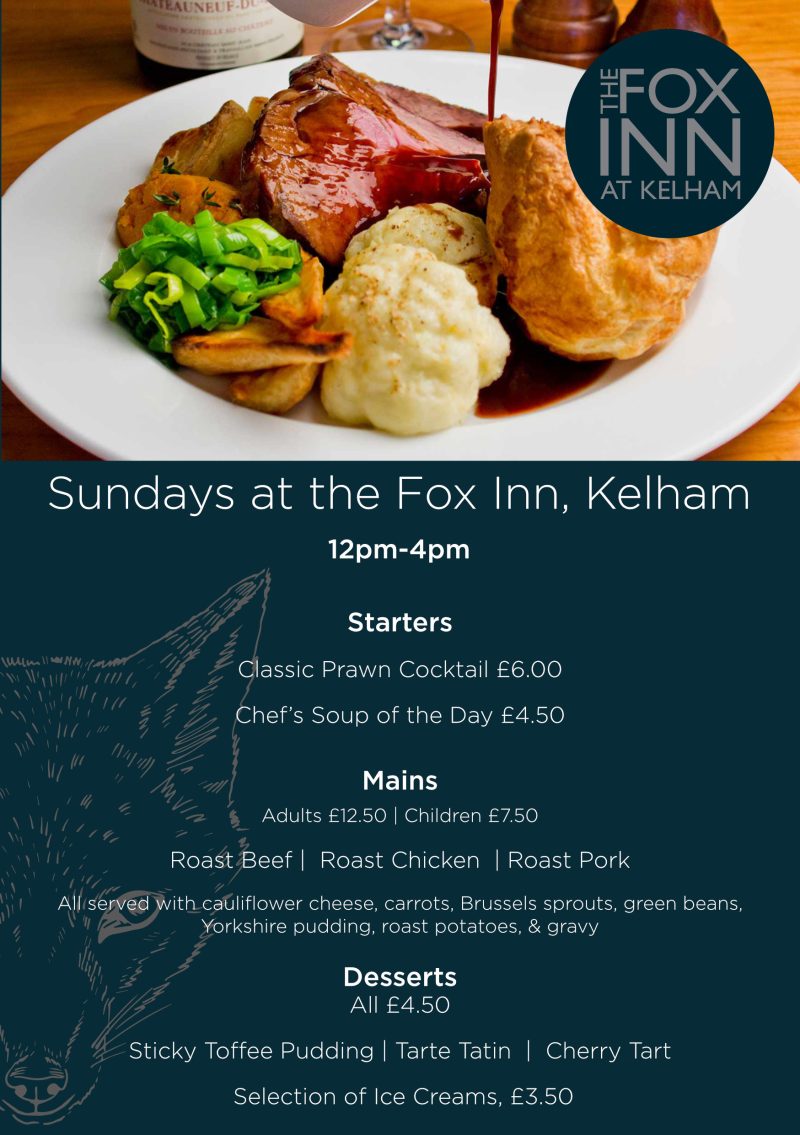 Menus Fox Inn